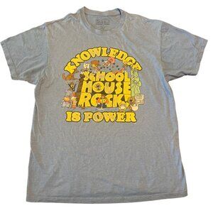Ripple Junction Schoolhouse Rock‎ Knowledge Is Power T-Shirt L Blue